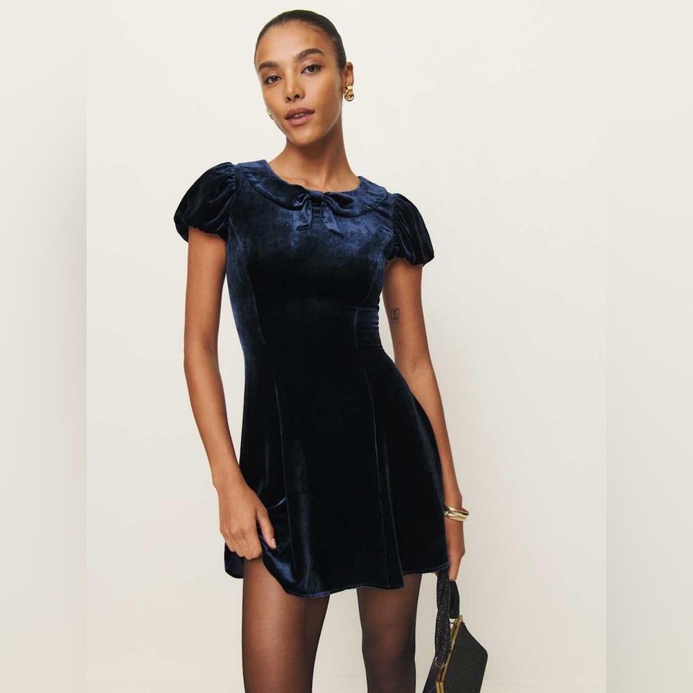 Reformation Lynette Velvet Dress